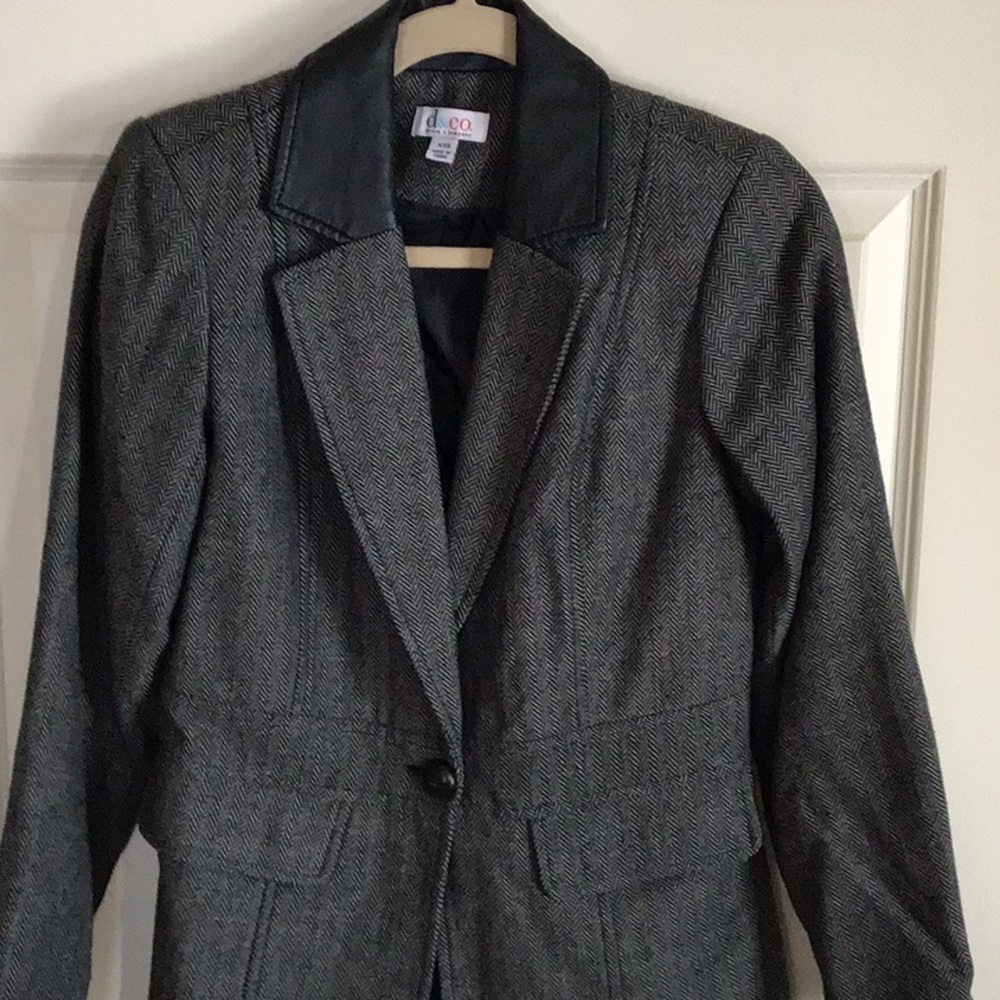 Faux Leather Blazer - Picture 1 of 4